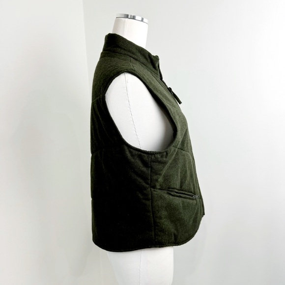 Vintage - Gap - Green Wool Zip Up Vest - Pockets - Women’s M/L - Picture 4 of 11